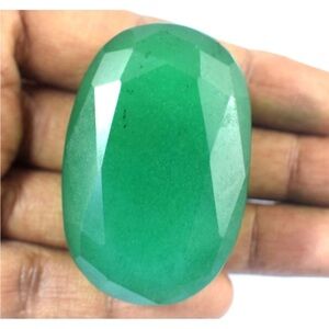 Natural Emerald Gemstone 206CT. Faceted Loose gemstone 44x29x20mm
